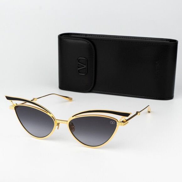 Valentino Women Sunglasses Titanium Gold Grey Cat Eye V - GLASSLINER VLS-118A-55 main image 13